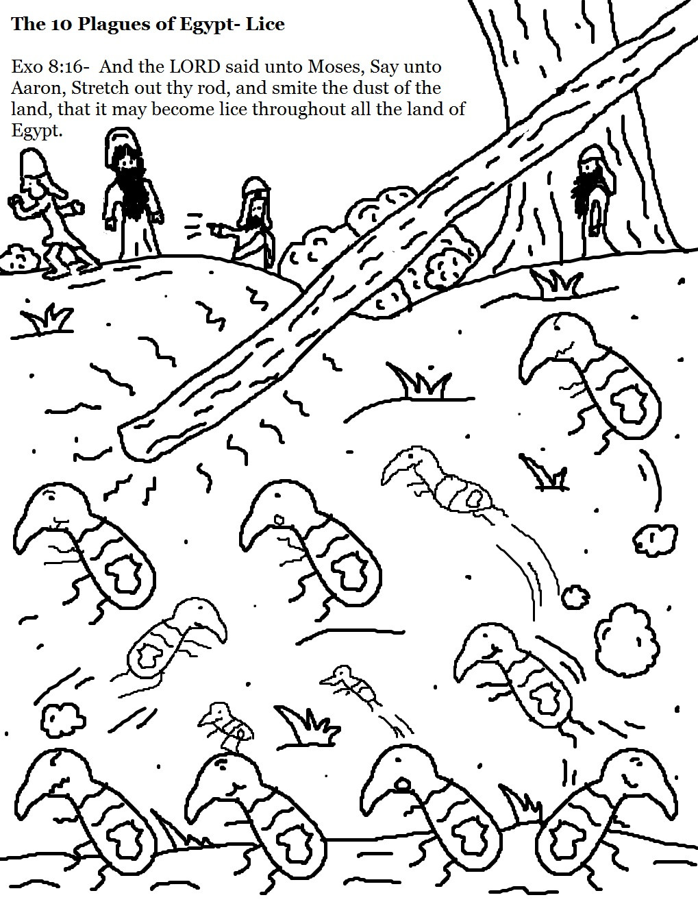 Free Printable Coloring Sheets For The 10 Plagues
 The 10 Plagues of Egypt Coloring Pages