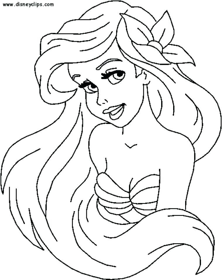 Free Printable Coloring Sheets Mermaids
 Ariel The Little Mermaid Coloring Pages Get This Printable