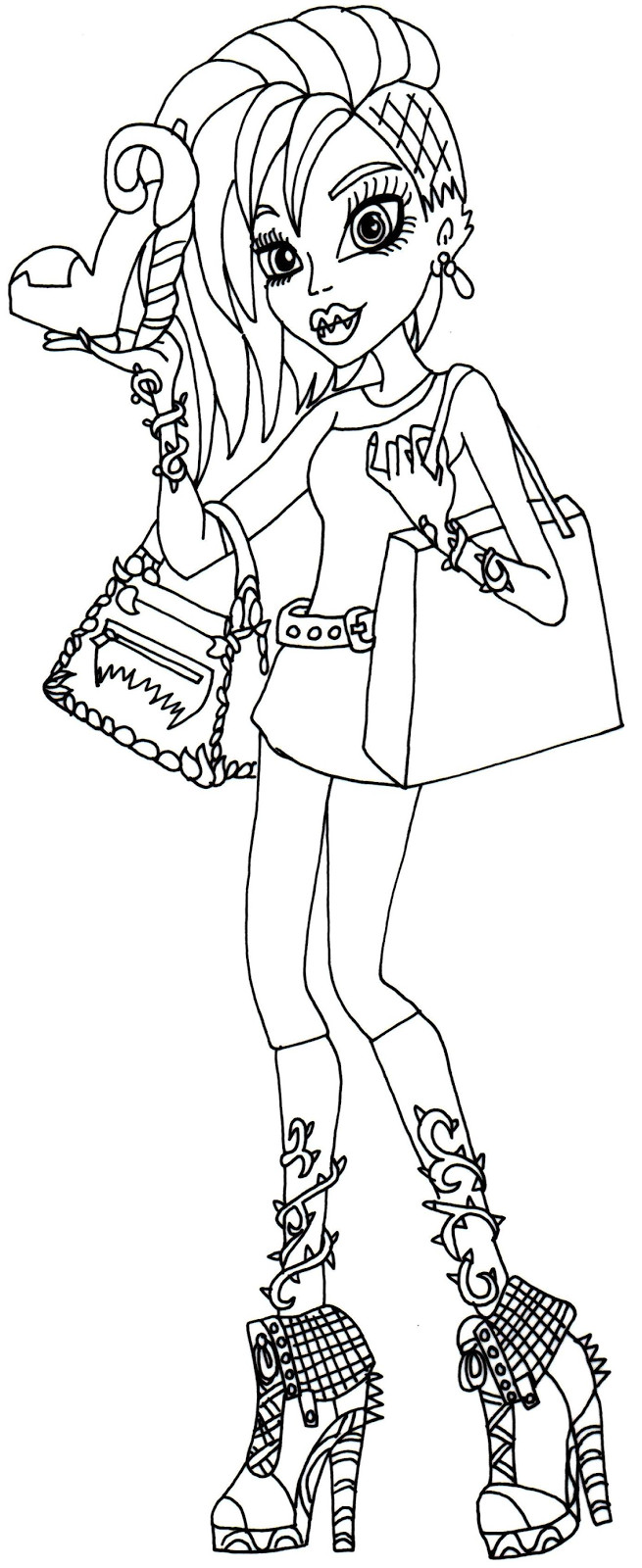 Free Printable Coloring Sheets Monster High
 Free Printable Monster High Coloring Pages April 2014