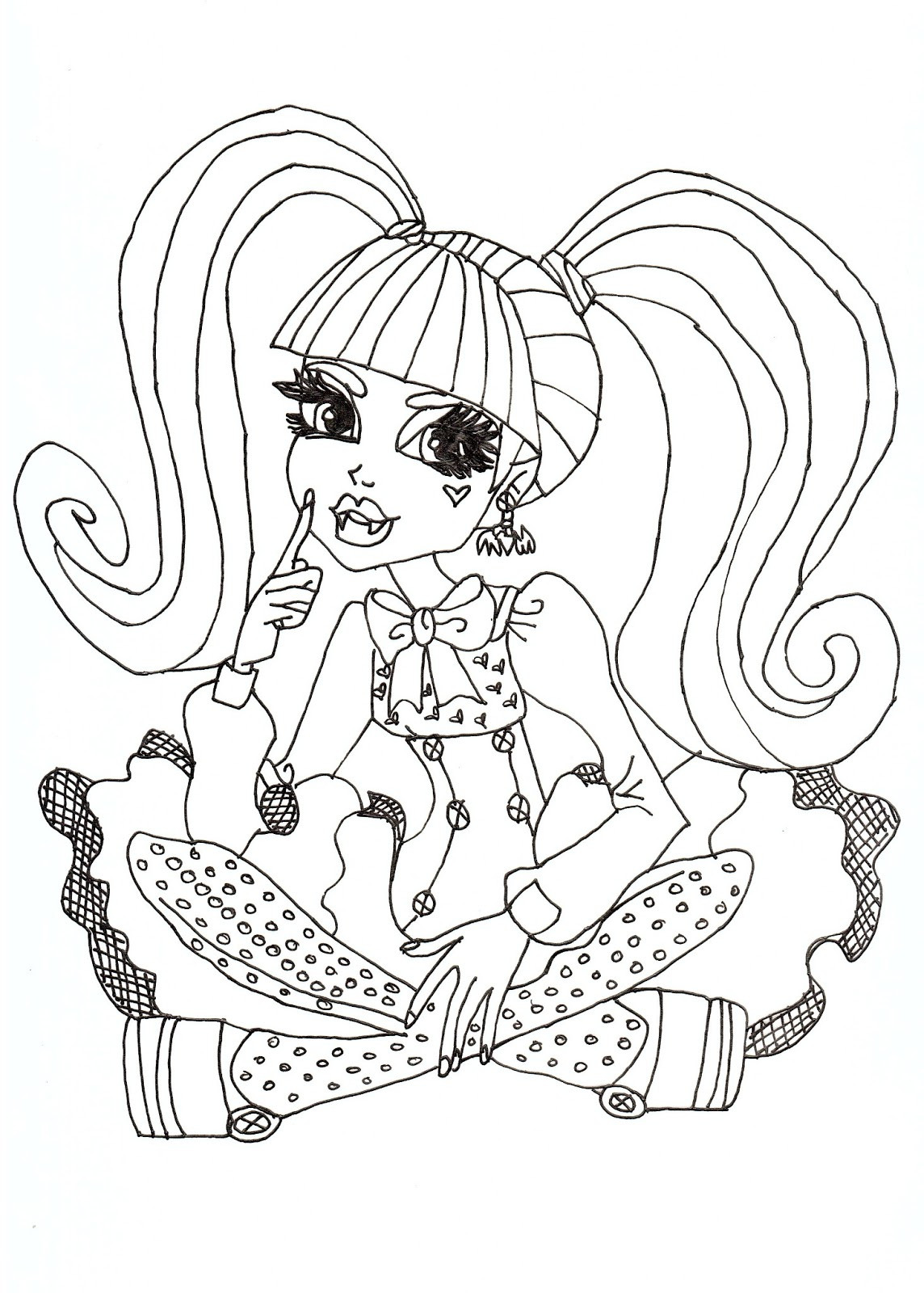 Free Printable Coloring Sheets Monster High
 Free Printable Monster High Coloring Pages February 2013
