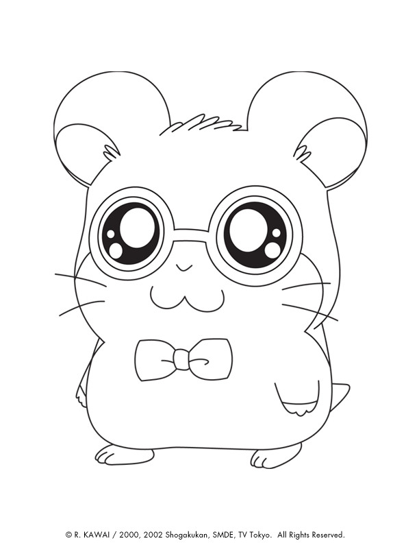 Free Printable Coloring Sheets Of Baby Animals With Big Eyes And Are Foxes
 Coloring Book Hamtaro