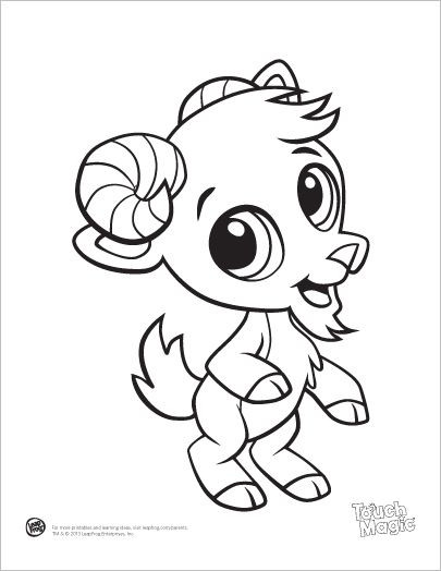 Free Printable Coloring Sheets Of Baby Animals With Big Eyes And Are Foxes
 LeapFrog Printable Baby Animal Coloring Pages Goat