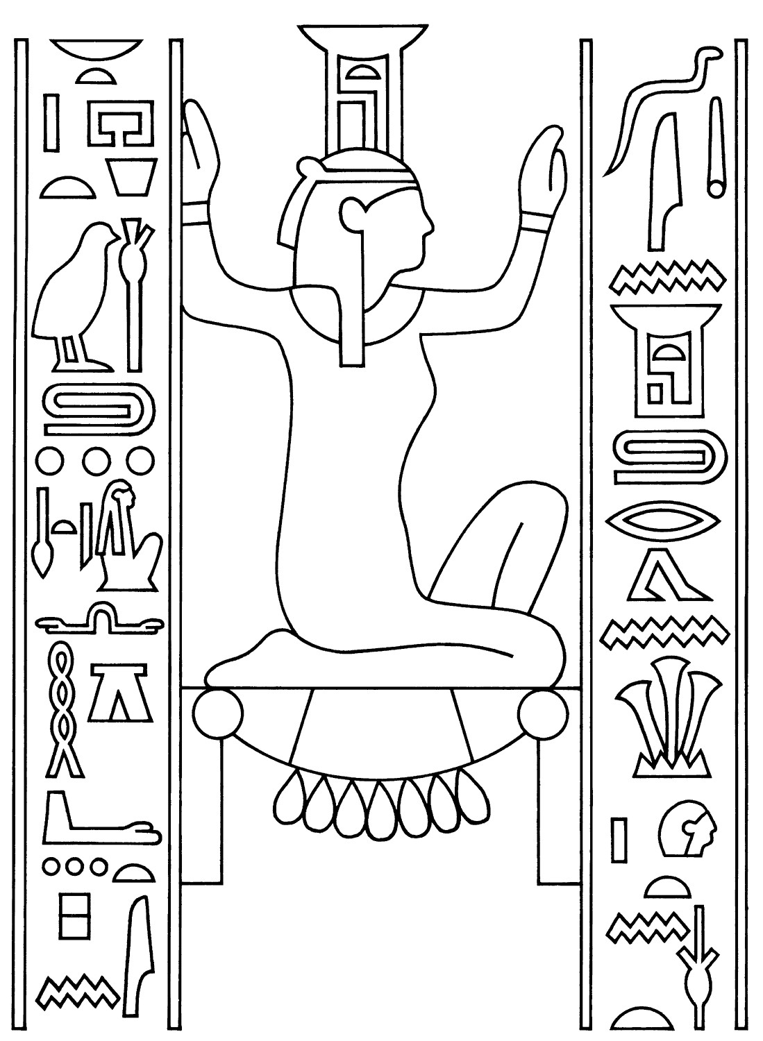 Free Printable Coloring Sheets Of Cleopatra
 Egypt clipart coloring page Pencil and in color egypt