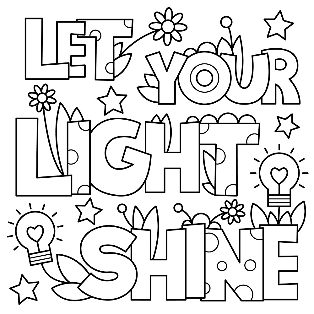 Free Printable Coloring Sheets Of Shine For Jesus Pumpkin
 Let Your Light Shine Coloring Page 8733