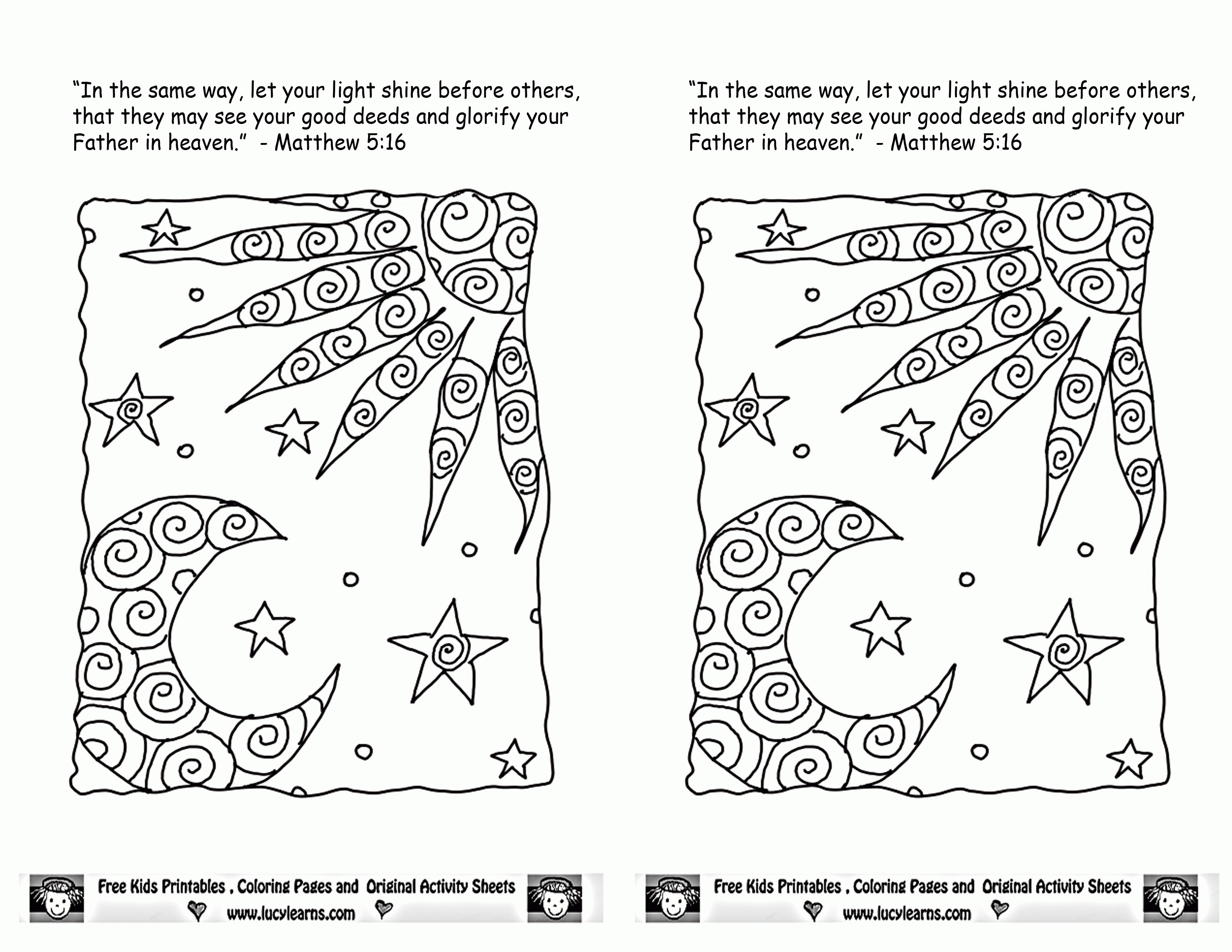 Free Printable Coloring Sheets Of Shine For Jesus Pumpkin
 Let Your Light Shine