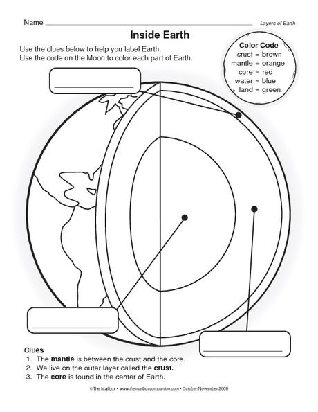 Free Printable Coloring Sheets Of The Earth'S Geologic Layers
 Earth Printables and The earth on Pinterest