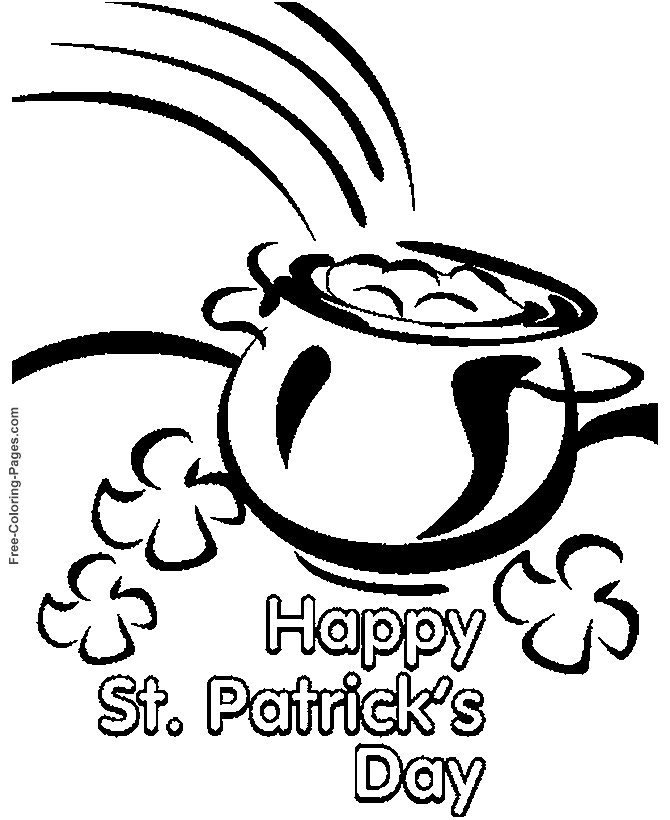 Free Printable Coloring Sheets On St. Patrick'S Day
 Happy St Patrick s Day coloring
