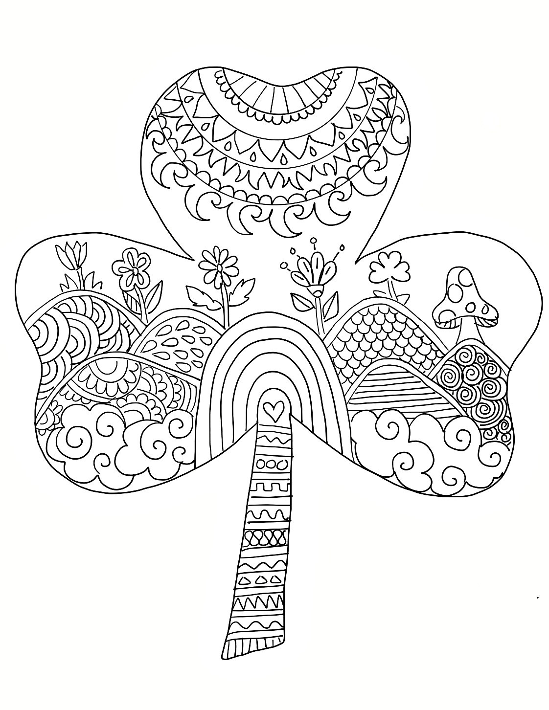 Free Printable Coloring Sheets On St. Patrick'S Day
 Cool Shamrock Mandala Coloring Page Coloring Pages – Free