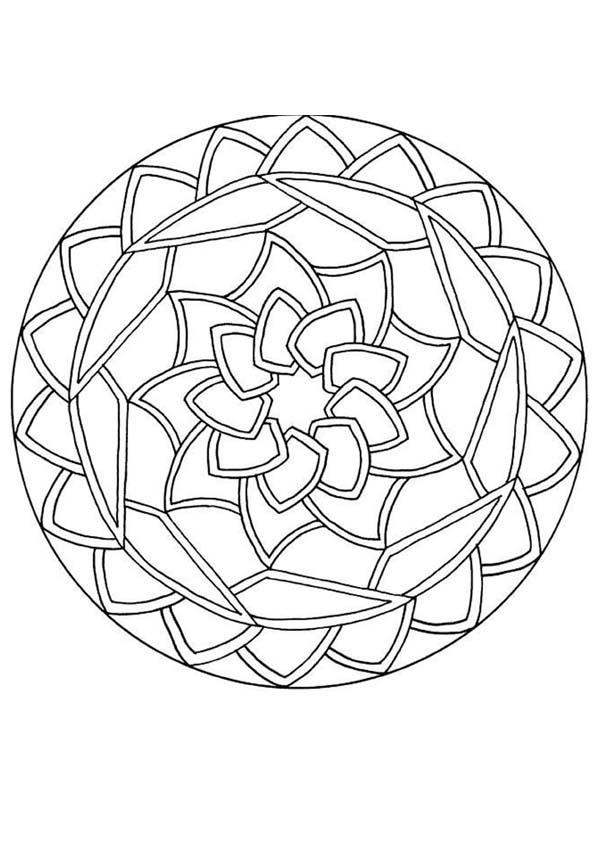 Free Printable Coloring Sheets Round
 Mandalas for BEGINNERS Round Mandala