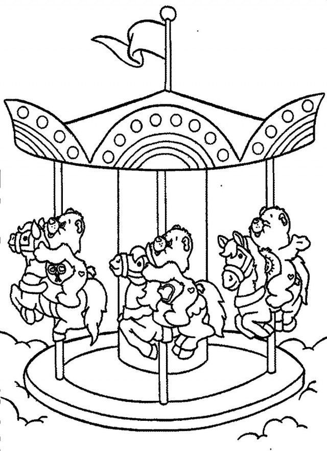 Free Printable Coloring Sheets Round
 10 best merry go round images on Pinterest