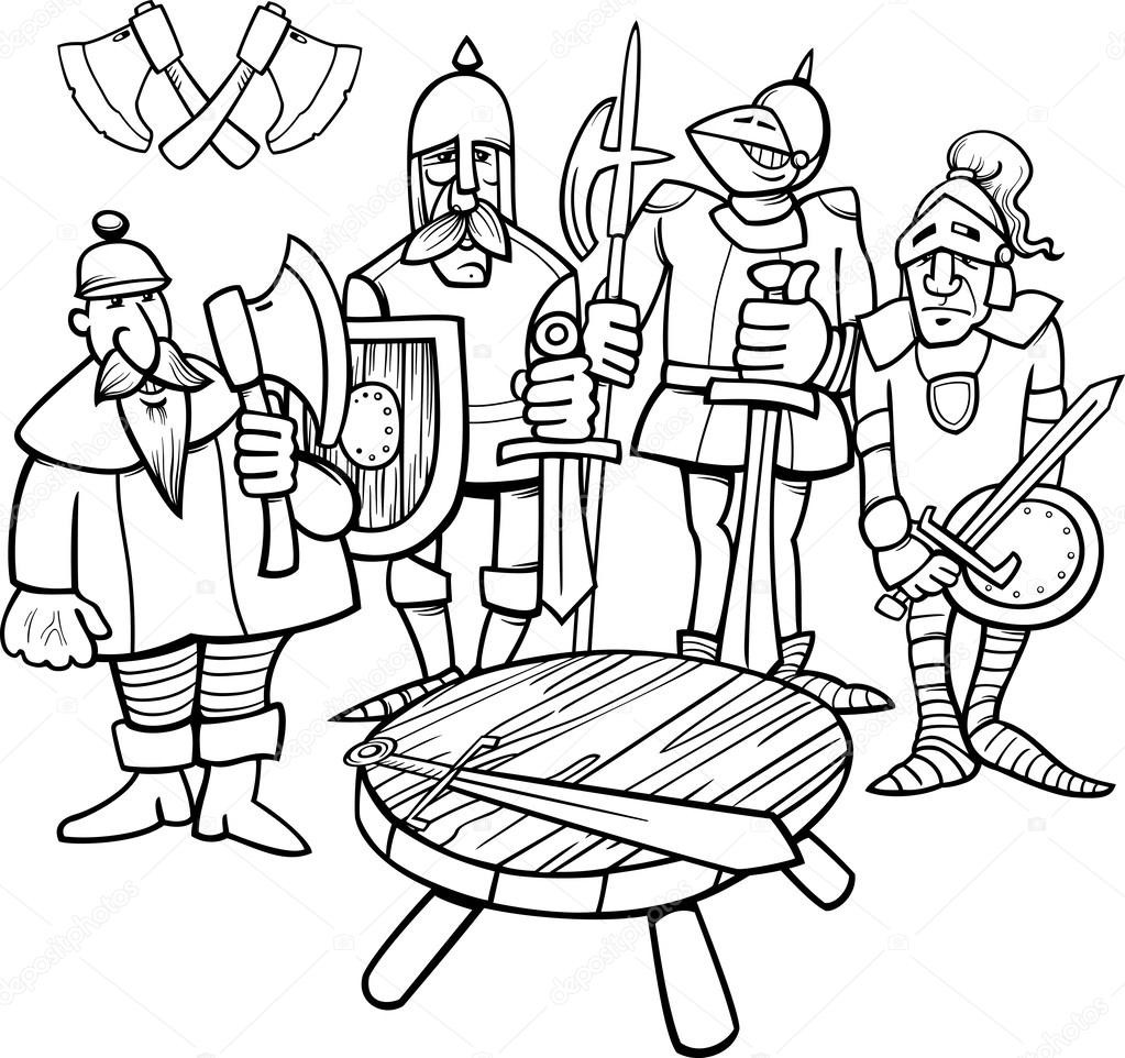 Free Printable Coloring Sheets Round
 Coloring Pages Knights The Round Table