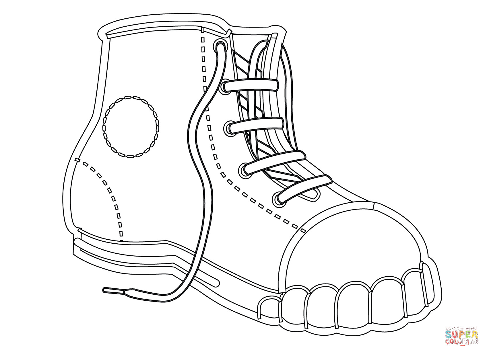 Best ideas about Free Printable Coloring Sheets Shoes
. Save or Pin Canvas Shoe coloring page Now.