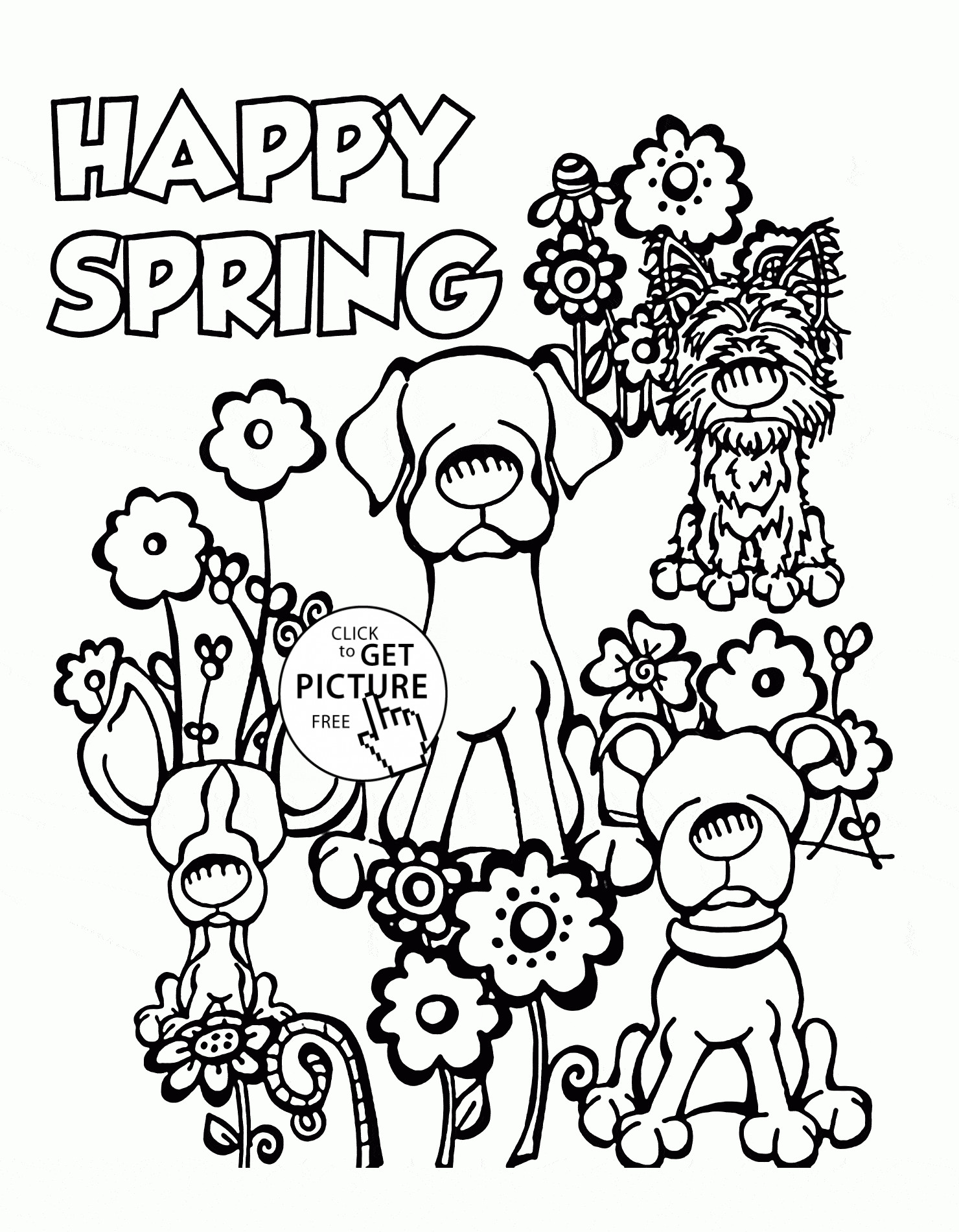 Free Printable Coloring Sheets Spring
 Cute Spring Coloring Pages For Kids – Color Bros