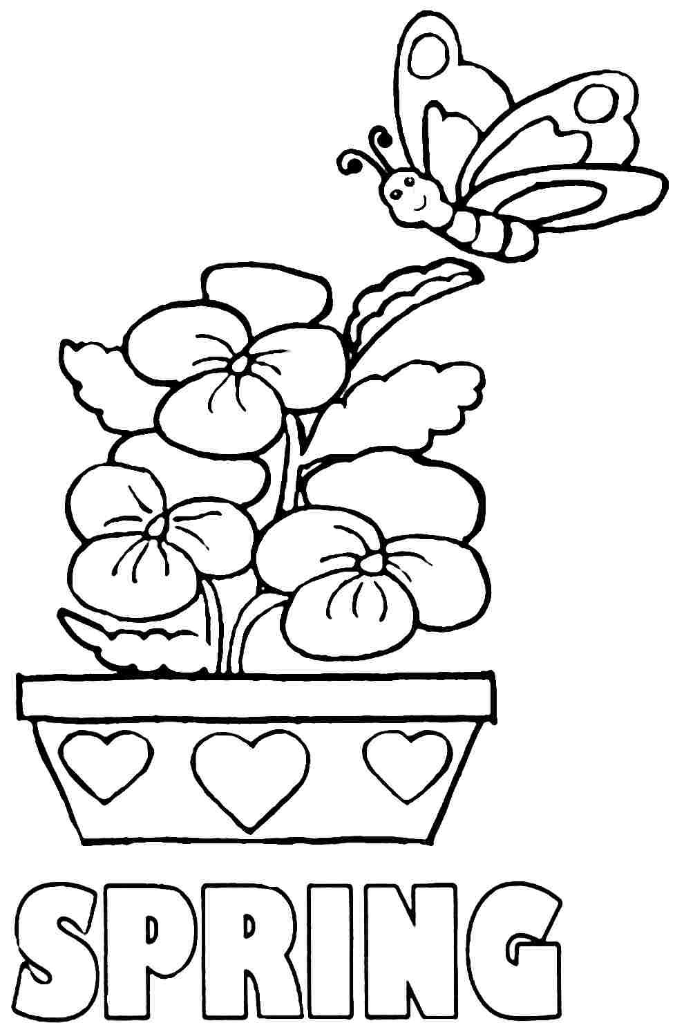 Free Printable Coloring Sheets Spring
 Spring Coloring Sheets Preschool Printable Books The Art