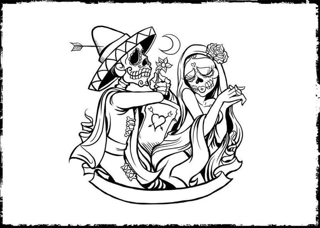Free Printable Day Of The Dead Coloring Pages
 Free Printable Day of the Dead Coloring Pages Best