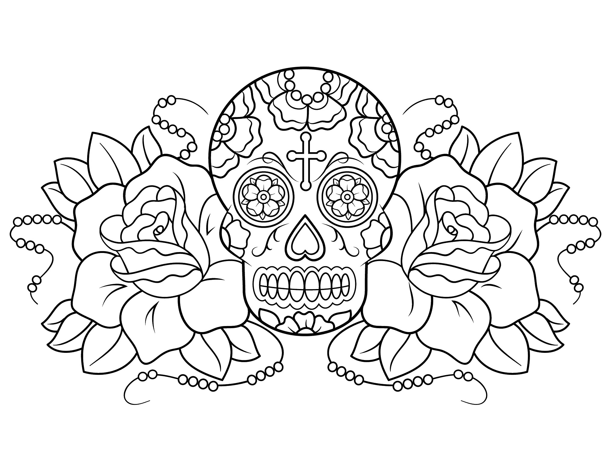 Free Printable Day Of The Dead Coloring Pages
 Free Printable Day of the Dead Coloring Pages Best