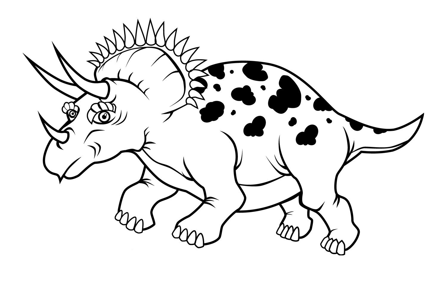 Free Printable Dinosaur Coloring Pages
 Free Printable Triceratops Coloring Pages For Kids
