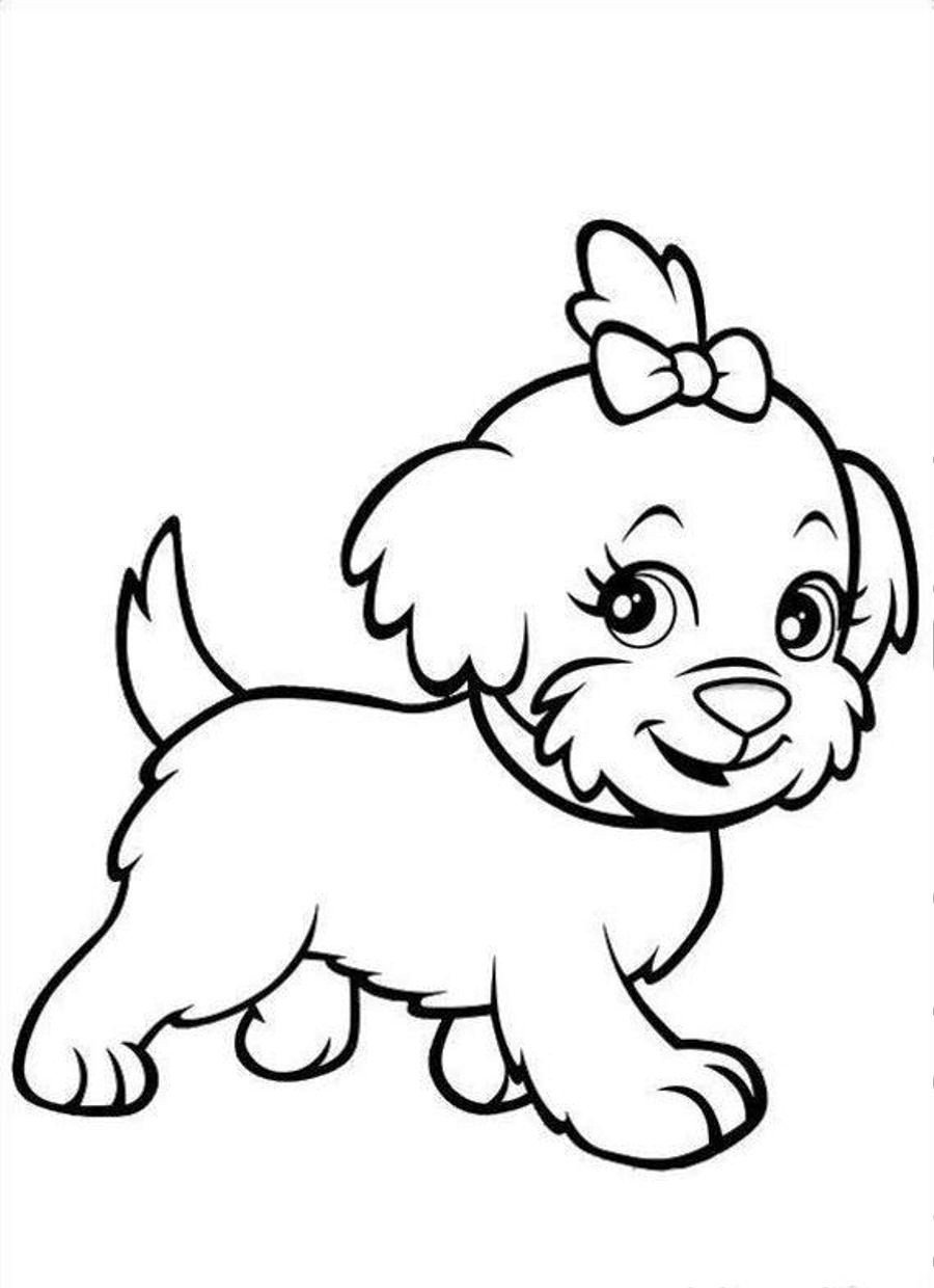 Free Printable Dog Coloring Pages
 Free Printable Puppies Coloring Pages For Kids