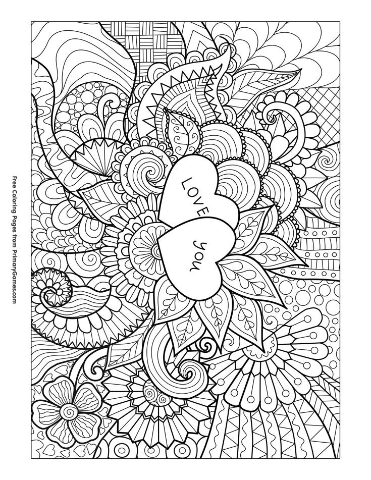 Free Printable Love Coloring Pages For Adults
 169 best Hearts Love Coloring Pages for Adults images on