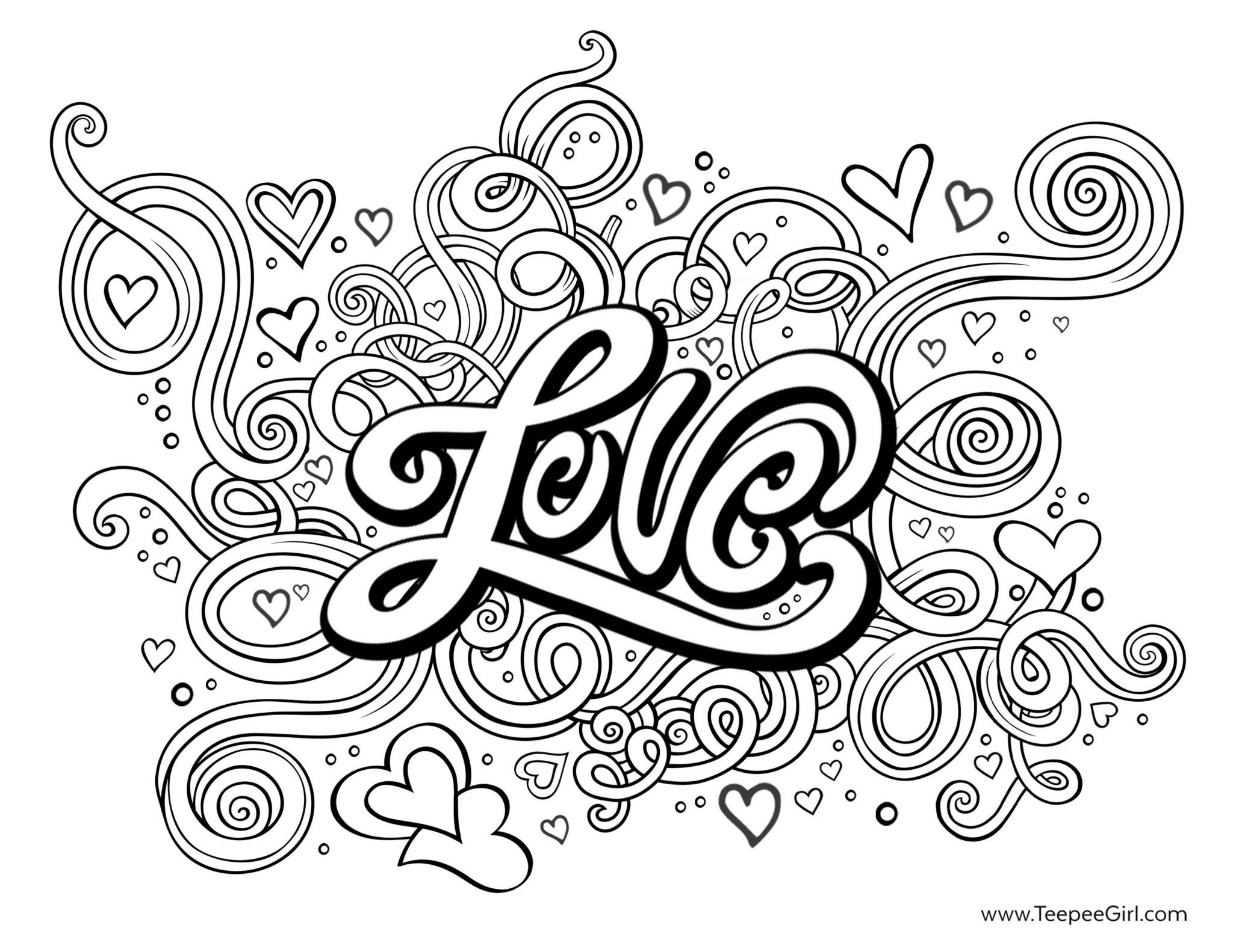 Free Printable Love Coloring Pages For Adults
 Month of love