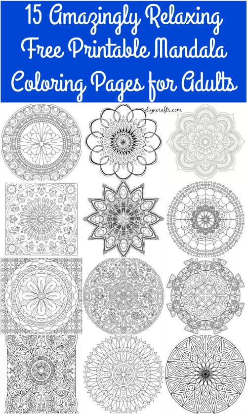 Free Printable Mandala Coloring Pages For Adults
 15 Amazingly Relaxing Free Printable Mandala Coloring