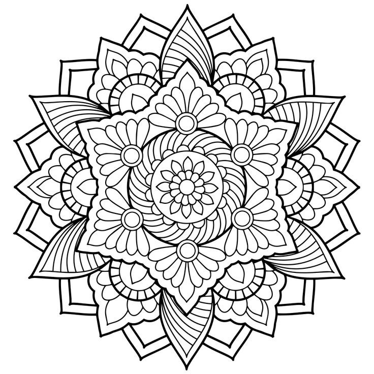 Free Printable Mandala Coloring Pages For Adults
 Free Printable Mandalas Coloring Pages Adults Printable