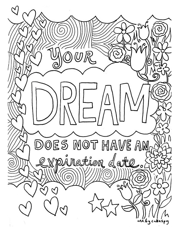 Free Printable Quote Coloring Pages For Adults
 FREE Coloring Book Pages for Grown Ups Inspiring Quotes