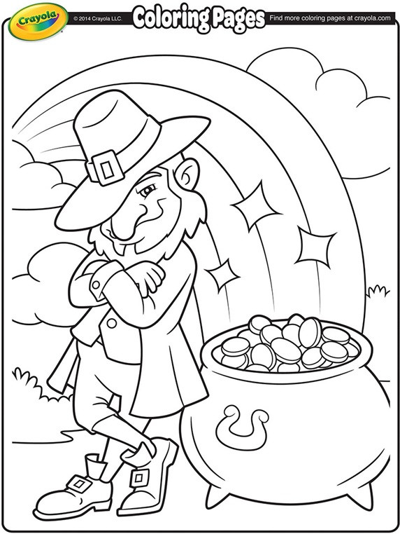 Free Printable St Patrick Day Coloring Pages
 Leprechaun s Pot of Gold Coloring Page