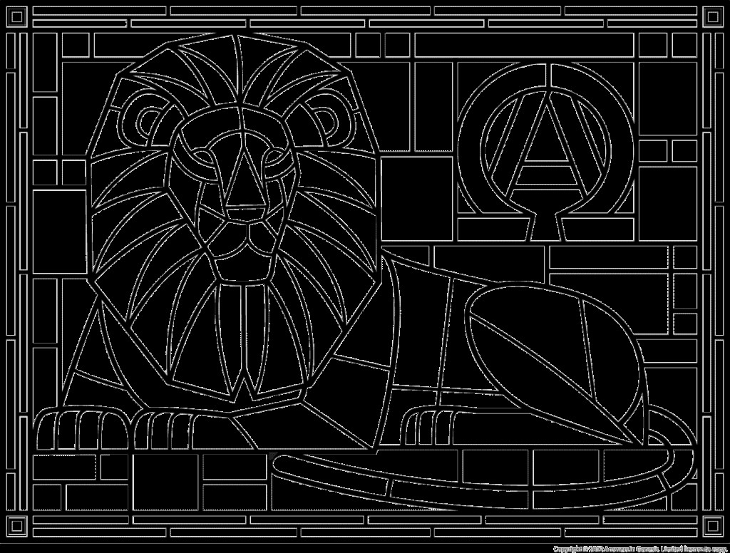 Free Printable Stained Glass Coloring Pages For Adults
 Coloring Pages Stained Glass Window Colouring Sheets Free