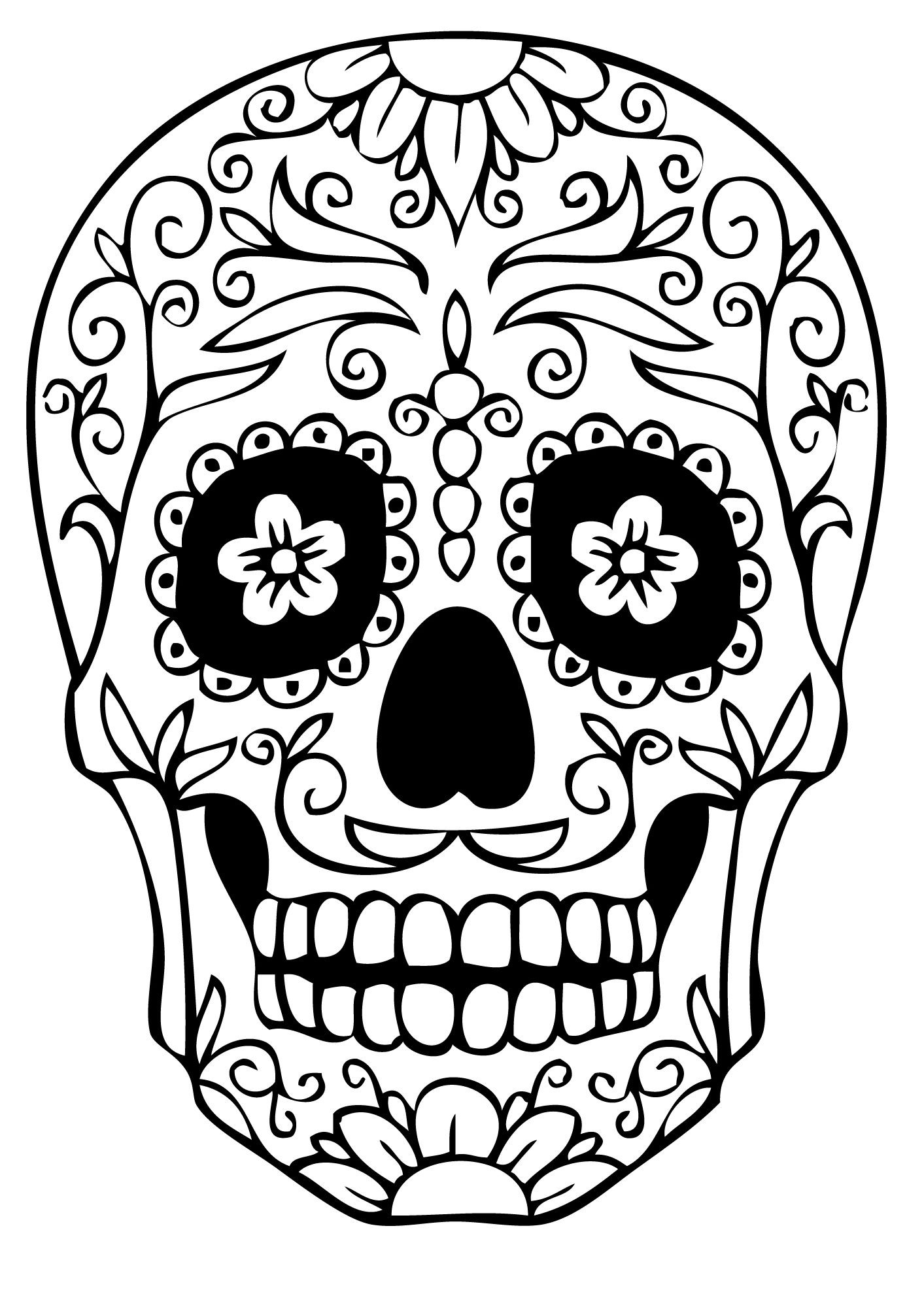 Free Printable Sugar Skull Coloring Pages
 Sugar Skull Coloring Pages Best Coloring Pages For Kids