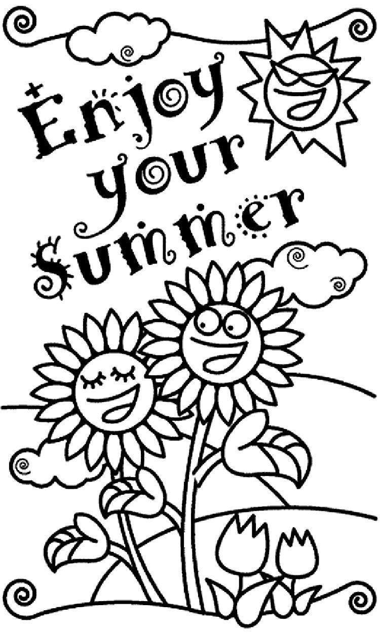 Free Printable Summer Coloring Pages
 Preschool Summer Safety Coloring Pages Custom 3517