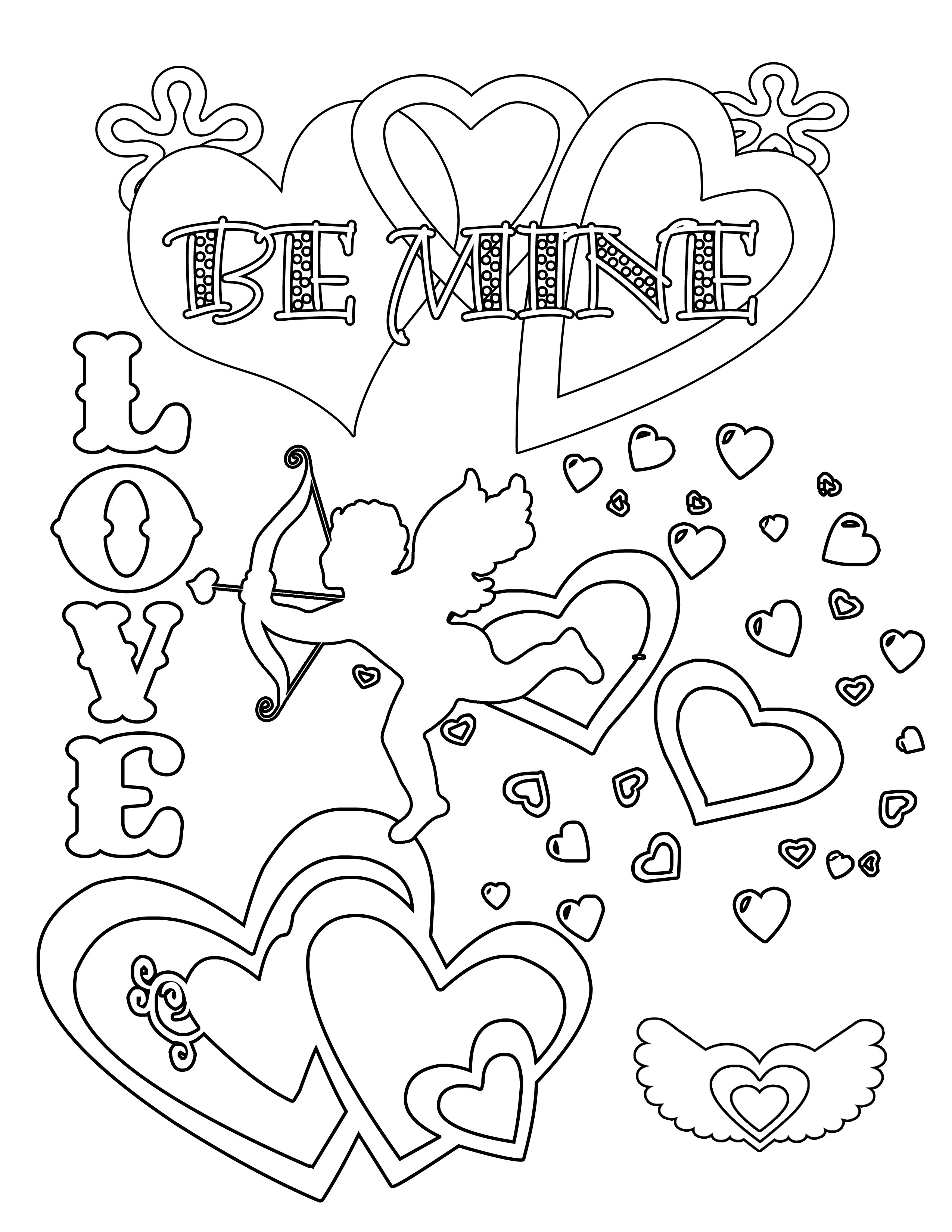 Free Printable Valentines Day Coloring Pages
 Party Simplicity Free Valentines Day Coloring Pages and