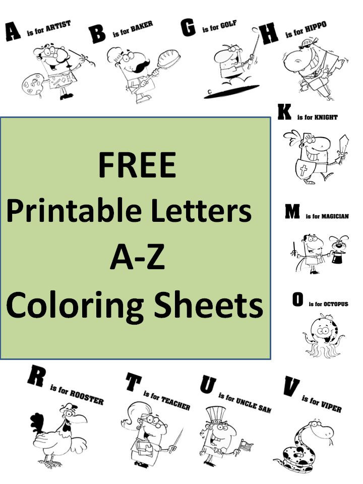 Free Resources For Printable Coloring Sheets Online
 FREE Printable Letters A to Z Unique Coloring Sheets