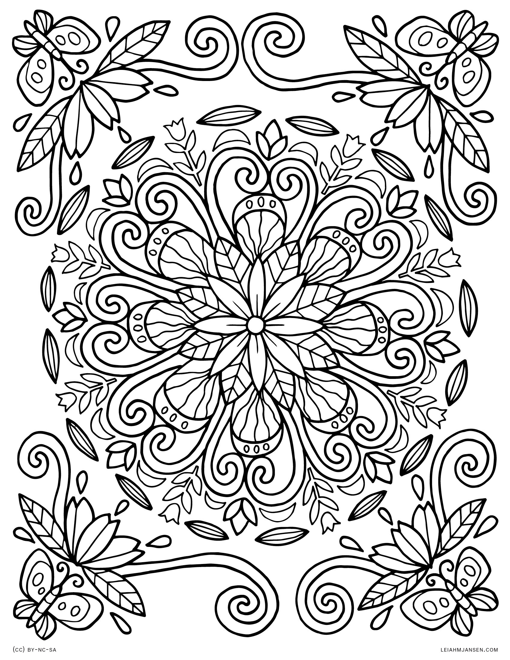 Free Spring Coloring Pages For Adults
 Mandala Coloring Pages Nature to Print