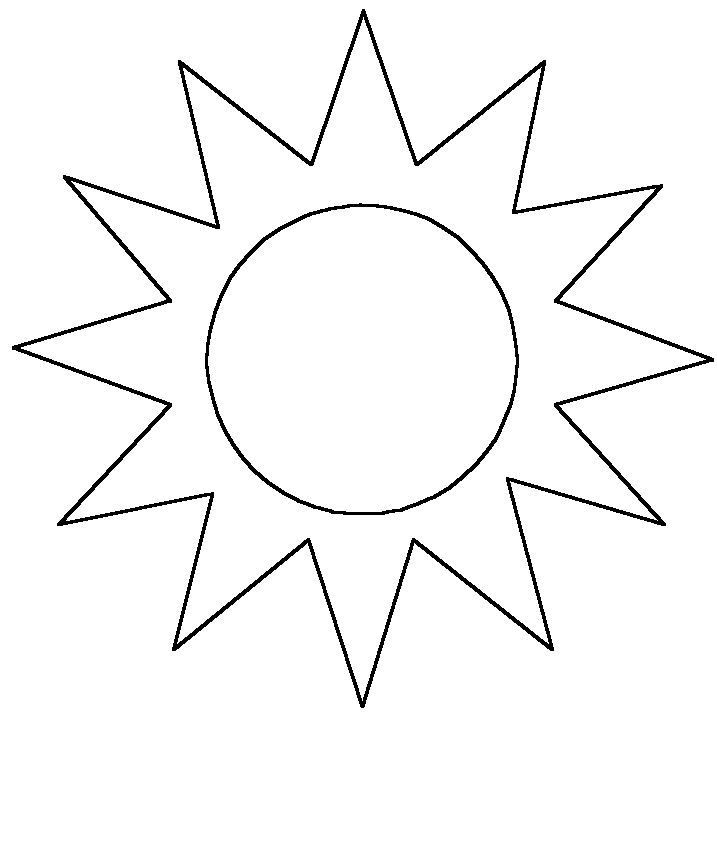 Free Sunshine Preschool Coloring Sheets
 Los dibujos para colorear Dibujo de sol para colorear e