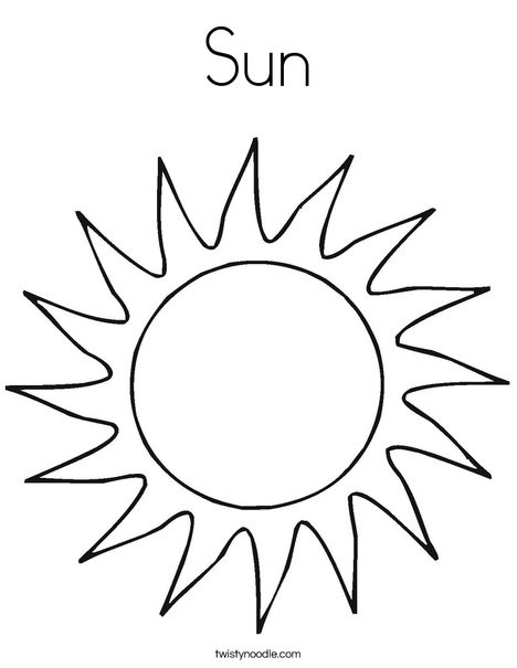 Free Sunshine Preschool Coloring Sheets
 Sun Coloring Page Twisty Noodle