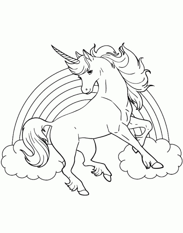 Free Unicorn Coloring Pages
 Unicorn And Princess Coloring Pages Coloring Home