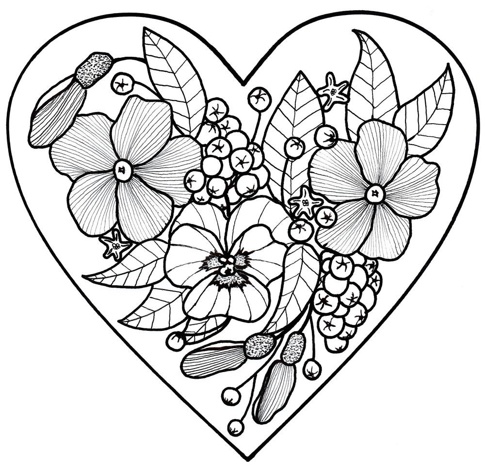 Free Valentine Coloring Pages For Adults
 All My Love Adult Coloring Page
