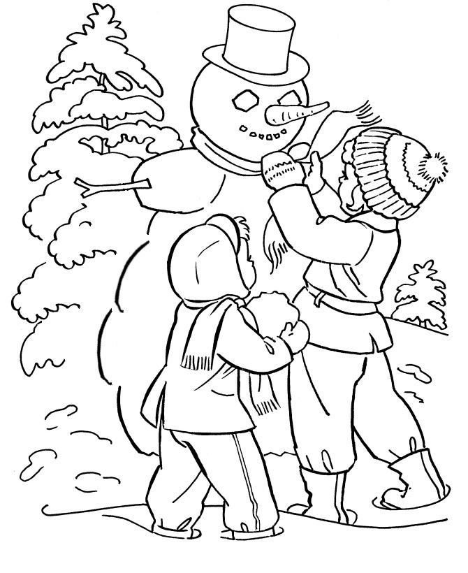 Free Winter Printable Coloring Pages
 Free Printable Winter Coloring Pages For Kids