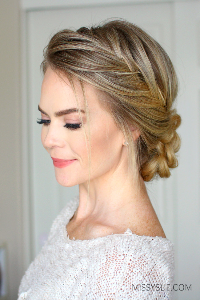 French Braid Updo Hairstyles
 French Fishtail Braid Updo
