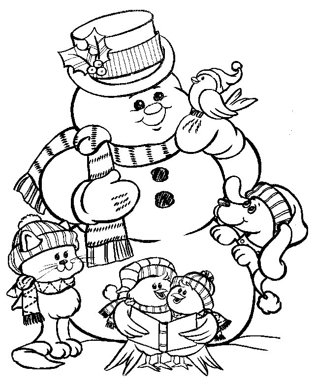 Frosty The Snowman Coloring Pages
 Free Printable Snowman Coloring Pages For Kids