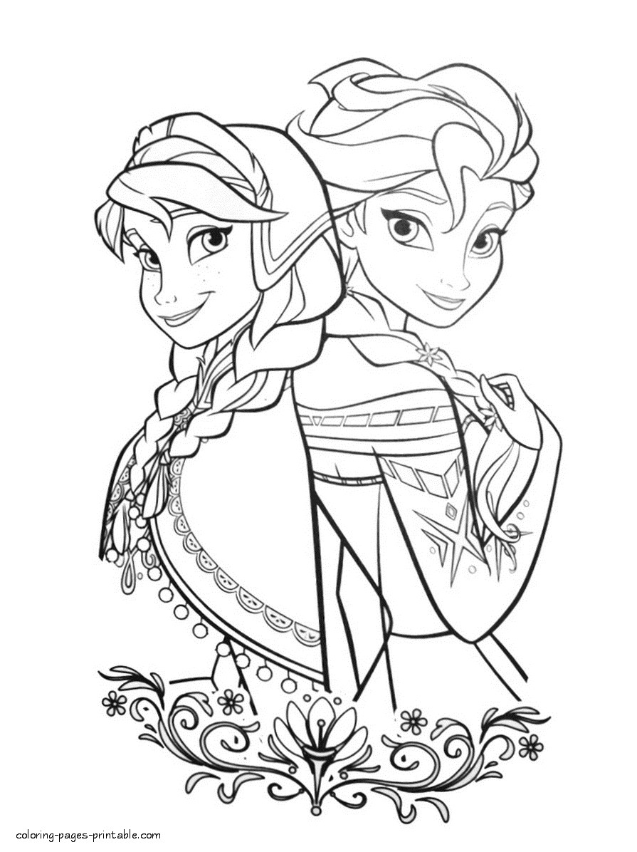 Frozen Coloring Pages For Girls
 Frozen coloring sheets