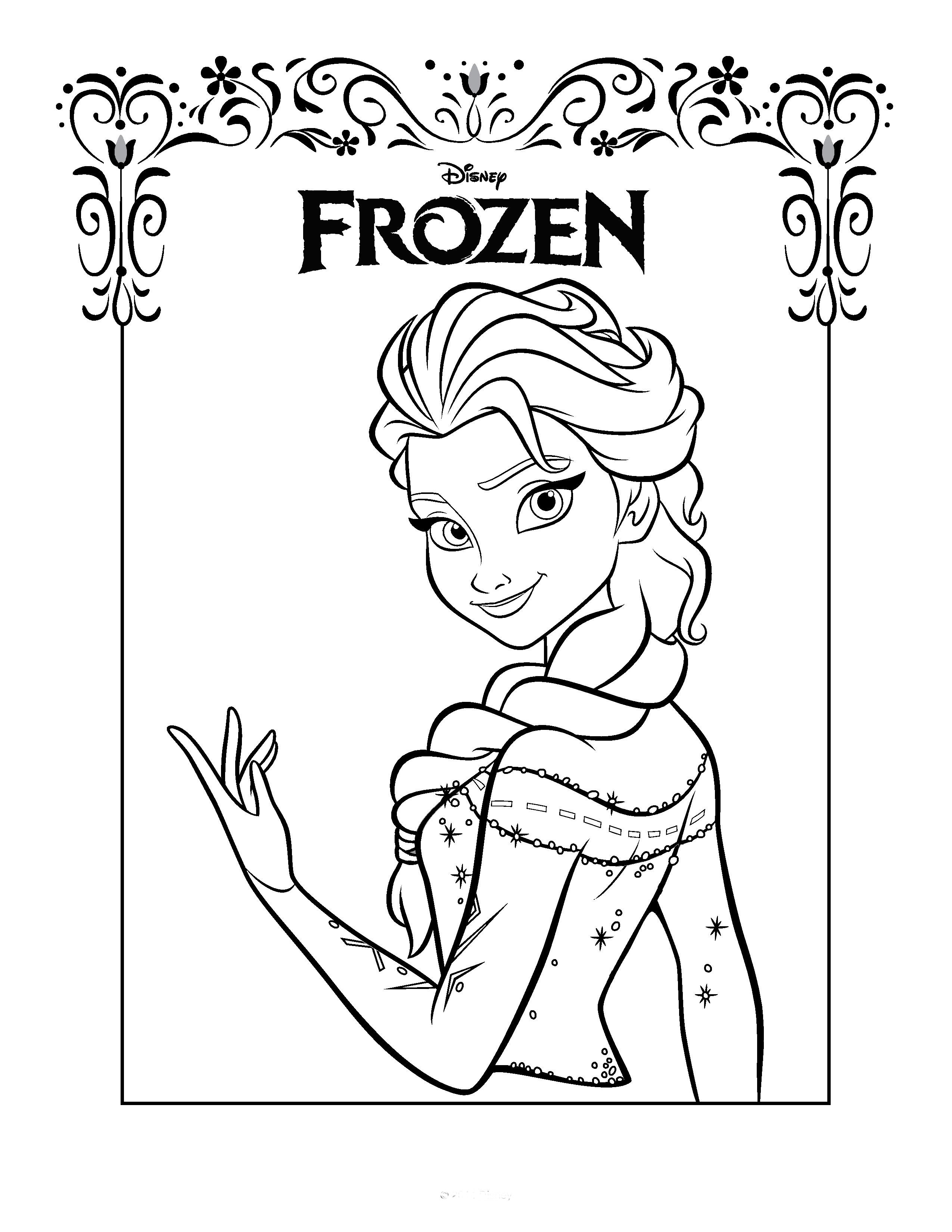 Frozen Coloring Sheets For Girls
 Free Printable Frozen Coloring Pages for Kids Best