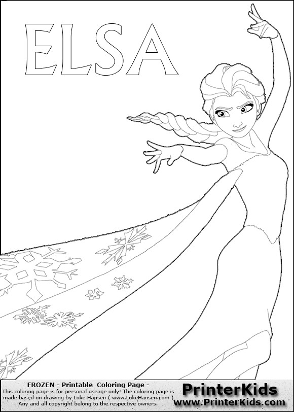 Frozen Printable Coloring Pages Pdf
 Elsa Coloring Clipart Clipart Suggest