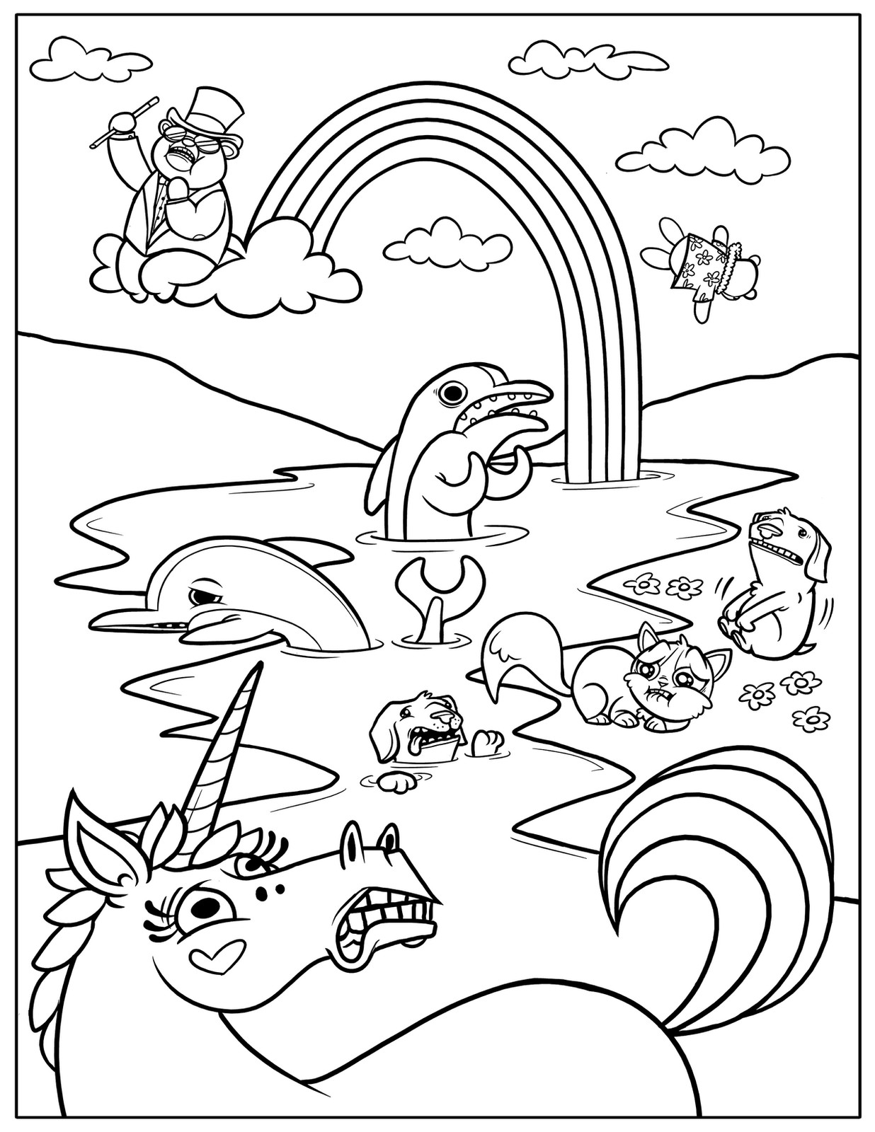 Fun Coloring Sheets For Kids
 Free Printable Rainbow Coloring Pages For Kids