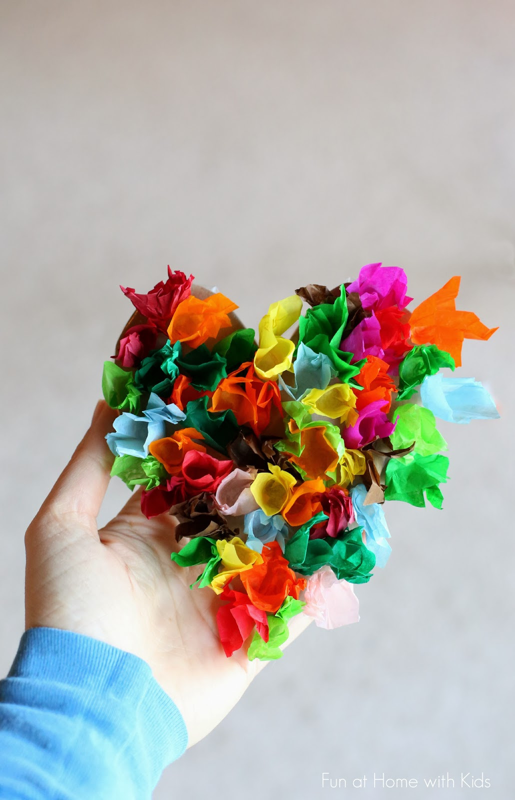 Fun Kids Crafts
 Tissue Paper Heart Craft for Kids