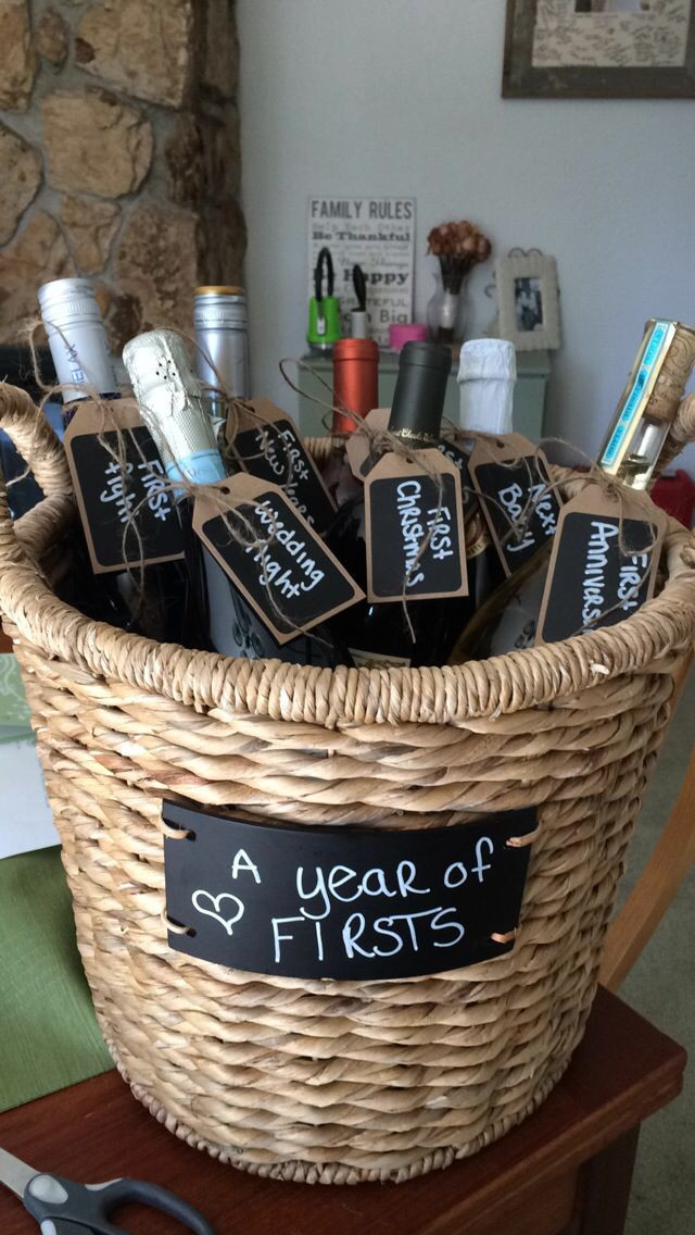 Fun Second Wedding Gift Ideas
 95 best images about Diy wedding wine basket ideas on