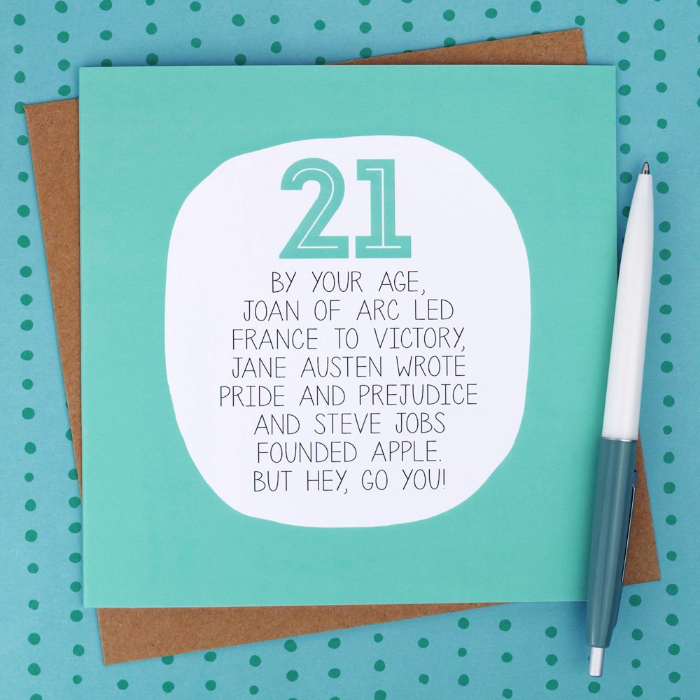 Funny 21st Birthday
 21st Birthday Card Funny birthday cards funny 21st card