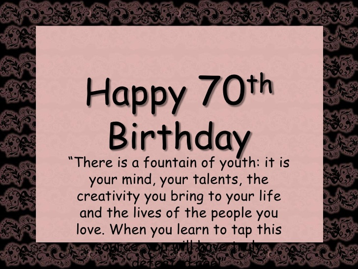Best ideas about Funny 70th Birthday Quotes
. Save or Pin Happy 70th Birthday Quotes QuotesGram Now.