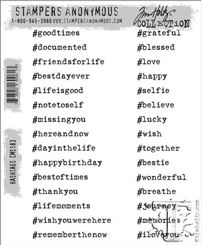 Funny Birthday Hashtags
 Stampers Anonymous Tim Holtz rubber stamps Hashtags